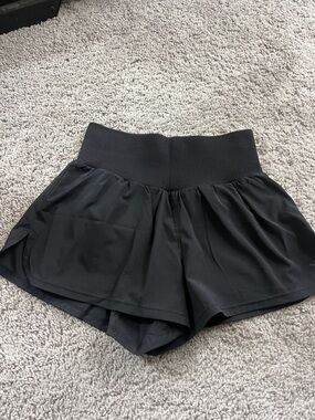 Joylab SZ M Women's Black Athletic Shorts with High Ribbed Waistband